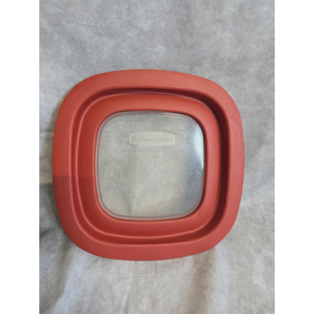 Rubbermaid Replacement Lids Clear Window 10M3M4 - Red - 7" Square